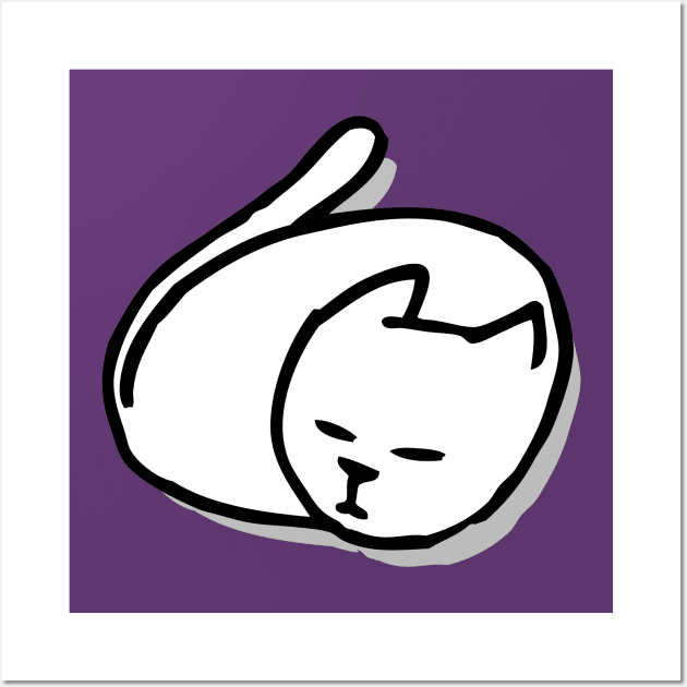 Sleepy Cat Wall Art by carlomanara